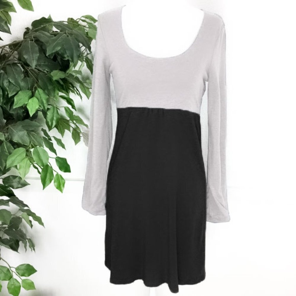 BODEN Color Block Scoop Neck Long Sleeve Jersey Dress Tunic Boden Size 14= US 10